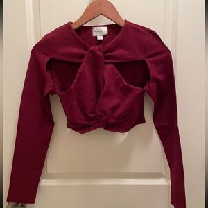 Yaura — S — ABIKE CROP TOP IN BORDEAUX